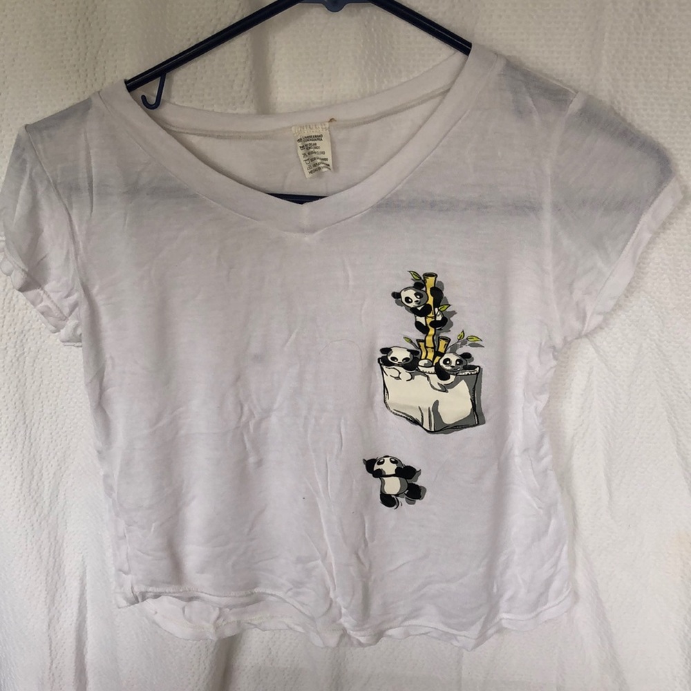 Girls panda tee